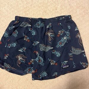 Patagonia Dark Blue Patterned Swim Shorts